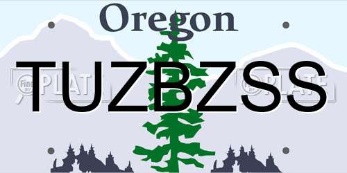 TUZBZSS Oregon License Plate