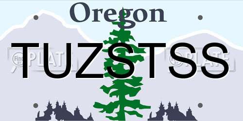 TUZSTSS Oregon License Plate
