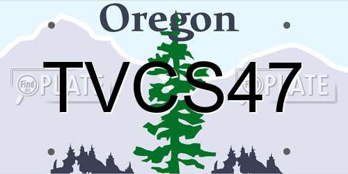 TVCS47 Oregon License Plate