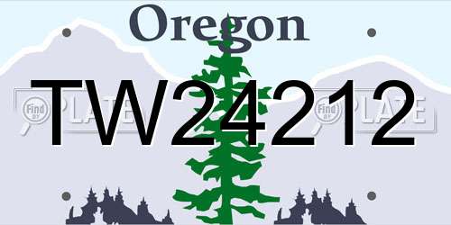 TW24212 Oregon License Plate