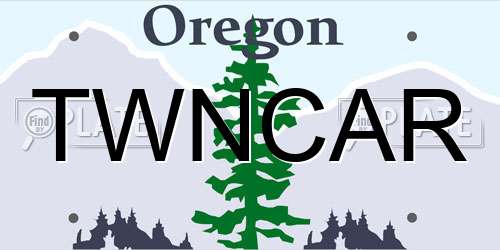 TWNCAR Oregon License Plate