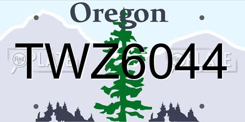 TWZ6044 Oregon License Plate