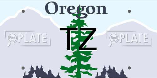 TZ Oregon License Plate