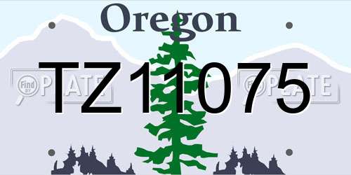 TZ11075 Oregon License Plate