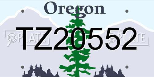 TZ20552 Oregon License Plate