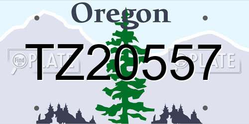 TZ20557 Oregon License Plate