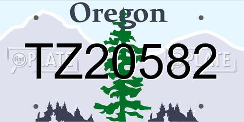 TZ20582 Oregon License Plate