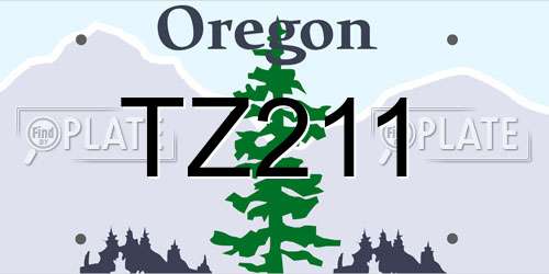 TZ211 Oregon License Plate
