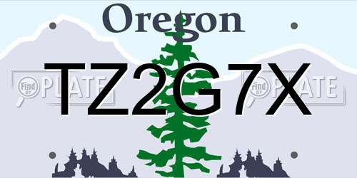 TZ2G7X Oregon License Plate