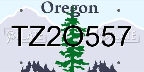 TZ2O557 Oregon License Plate