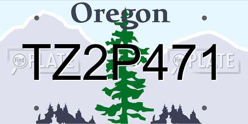 TZ2P471 Oregon License Plate
