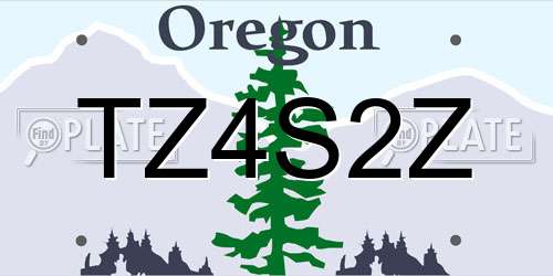 TZ4S2Z Oregon License Plate