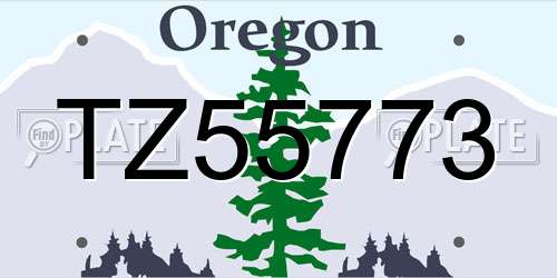 TZ55773 Oregon License Plate