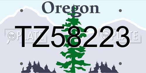 TZ58223 Oregon License Plate