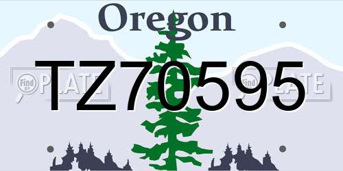 TZ70595 Oregon License Plate