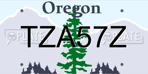 TZA57Z Oregon License Plate