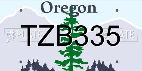 TZB335 Oregon License Plate