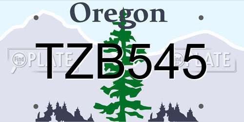 TZB545 Oregon License Plate