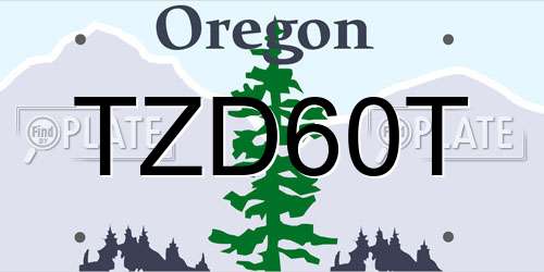 TZD60T Oregon License Plate