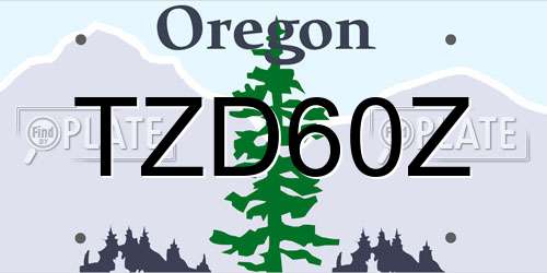 TZD60Z Oregon License Plate