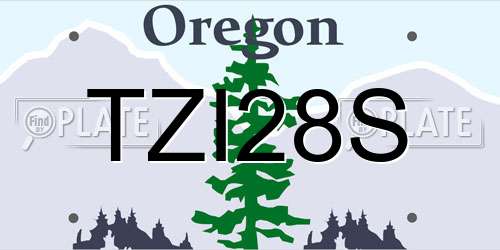 TZI28S Oregon License Plate