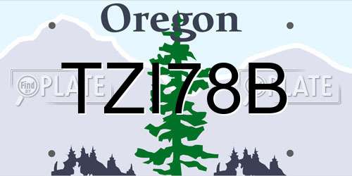 TZI78B Oregon License Plate