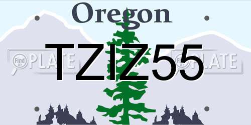 TZIZ55 Oregon License Plate