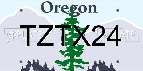 TZTX24 Oregon License Plate