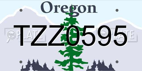 TZZ0595 Oregon License Plate