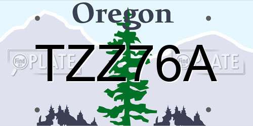 TZZ76A Oregon License Plate