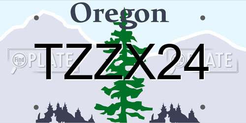 TZZX24 Oregon License Plate