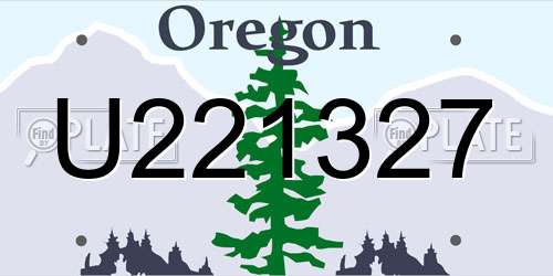 U221327 Oregon License Plate