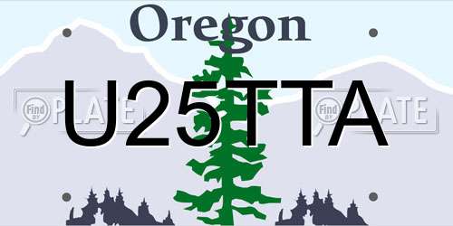 U25TTA Oregon License Plate