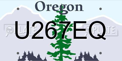U267EQ Oregon License Plate