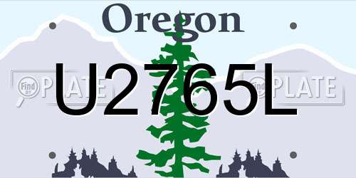 U2765L Oregon License Plate