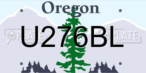 U276BL Oregon License Plate