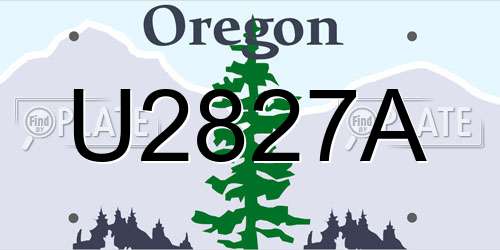 U2827A Oregon License Plate