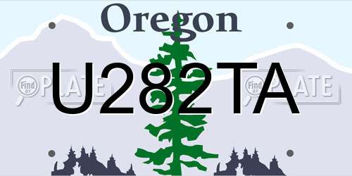 U282TA Oregon License Plate