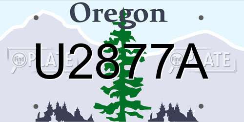 U2877A Oregon License Plate