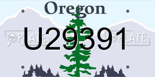 U29391 Oregon License Plate