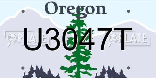U3047T Oregon License Plate