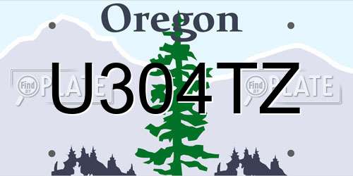 U304TZ Oregon License Plate