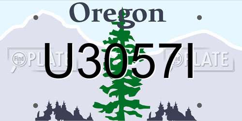 U3057I Oregon License Plate