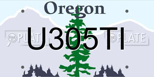 U305TI Oregon License Plate