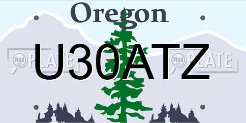 U30ATZ Oregon License Plate