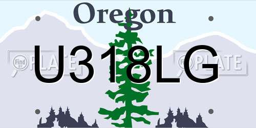U318LG Oregon License Plate