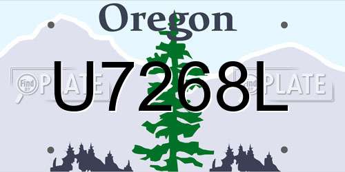 U7268L Oregon License Plate