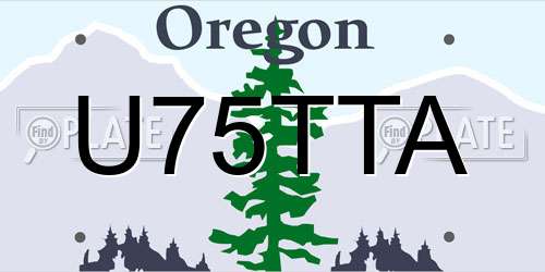 U75TTA Oregon License Plate