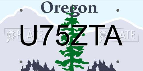 U75ZTA Oregon License Plate