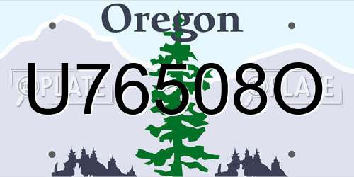 U76508O Oregon License Plate